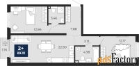 2 - комн.  квартира, 67.78 м², 2/19 эт.