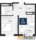 1 - комн.  квартира, 40.11 м², 13/19 эт.