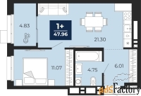 1 - комн.  квартира, 47.96 м², 2/24 эт.