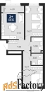 2 - комн.  квартира, 68.34 м², 2/24 эт.