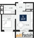1 - комн.  квартира, 38.15 м², 9/19 эт.