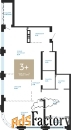 3 - комн.  квартира, 113.11 м², 2/9 эт.