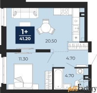 1 - комн.  квартира, 41.2 м², 2/14 эт.