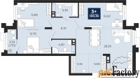 3 - комн.  квартира, 100.3 м², 3/20 эт.