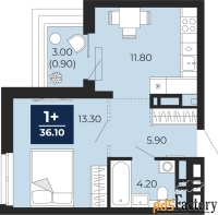 1 - комн.  квартира, 36.1 м², 18/18 эт.