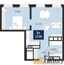 1 - комн.  квартира, 47.59 м², 18/24 эт.