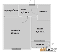 1 - комн.  квартира, 36,9 м², 3/5 эт.