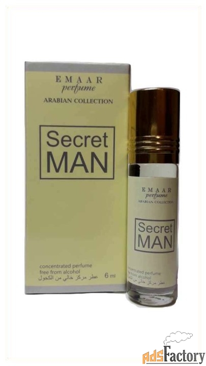 Масляные духи парфюмерия Оптом Arabian SECRET MAN Emaar 6 мл