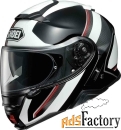 shoei мотошлем neotec ii excursion бело-черный, tc-6