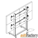 1341-01 allegri напольная мобильная видеостена 2х2 под sharp pn-e602 н