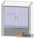 шторка в ванну kubele de019pr4 95x285x150 см, стекло матовое 6 мм, про