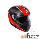 agv sportmodular aero carbon/red m