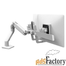 кронштейн ergotron 45-476-216, hx desk dual monitor arm, белый