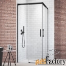 дверь душевого уголка radaway idea black kdd 100 l профиль черный стек