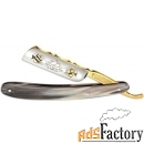 бритва опасная boker manufaktur graf adolf, 6/8, 24karat gold, рукоять