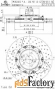 диск тормозной передний перфорированный с насечками для mercedes-benz 