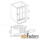 душевая дверь bas orion wtw-120-g-ch 120х185 без поддона ор00006