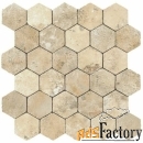 плитка atlas concorde aix blanc honeycomb tumbled a0ua 30x31 неглазуро