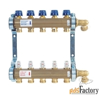 коллектор для теплого пола из латуни с расходомерами watts hkv/t-10 10