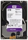 жесткий диск wd purple wd60purz, 6тб, hdd, sata iii, 3.5