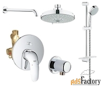 верхний душ встраиваемый grohe eurostyle nsb0008 хром