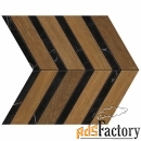 плитка atlas concorde heartwood brandy marble chevron 29,4x28,7 ao3l