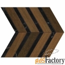 плитка atlas concorde heartwood moka marble chevron 29,4x28,7 aoyi