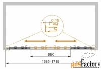 душевая дверь в проем cezares pratico-bf-2-180-p-cr