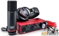 комплект focusrite scarlett 2i2 studio 3nd gen