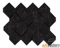 плитка atlas concorde marvel stone marvel nero marquina mosaico esagon