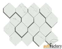 плитка atlas concorde marvel stone marvel carrara pure mosaico esagono