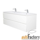 тумба под раковину belbagno z-1400-2c-so-2-bo bianco opaco