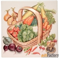 керамическая плитка original style la belle vegetable trug plaque clem