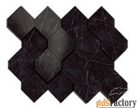 atlas concorde marvel nero marquina mosaico esagono 3d керамогранит (3