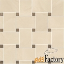 мозаика versace marble mosaico intreccio beige marrone 29.1x29.1