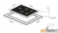 газовая варочная панель maunfeld eghe.75.33cbg2.r\g