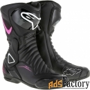 мотоботы alpinestars stella smx-6 v2, цвет черный/розовый/белый