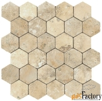 мозаика atlas concorde aix blanc honeycomb tumbled 30x31