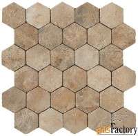 мозаика atlas concorde aix beige honeycomb tumbled 30x31