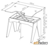 компьютерный стол akm-mebel dx.predator comfort