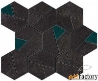 atlas concorde boost tarmac mosaico hex jade керамогранит (28,5 x 25 с