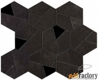 atlas concorde boost tarmac mosaico hex black керамогранит (28,5 x 25 