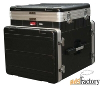 gator grc-10x8pu пластиковый кейс, 10u верх, 8u низ, с откидной крышко