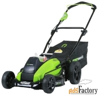 газонокосилка greenworks 2500407 gd40lm45 g-max 40v 18-inch digipro (б