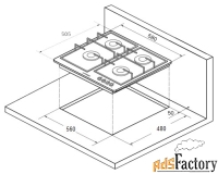 газовая варочная панель kuppersberg fv6tgrz c bronze