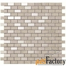 плитка atlas concorde kone silver mosaico brick auol 30,4x30,4