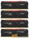 оперативная память 16 гб 4 шт. hyperx fury rgb hx430c15fb3ak4/64