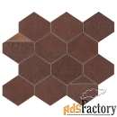 мозаика atlas concorde blaze corten mosaico nest 29,4x25,8, м²