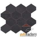 мозаика atlas concorde blaze iron mosaico nest 29,4x25,8, м²