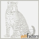 декор petracers gg d leo sed. 04 gran gala leopardo seduto bianco 94.5